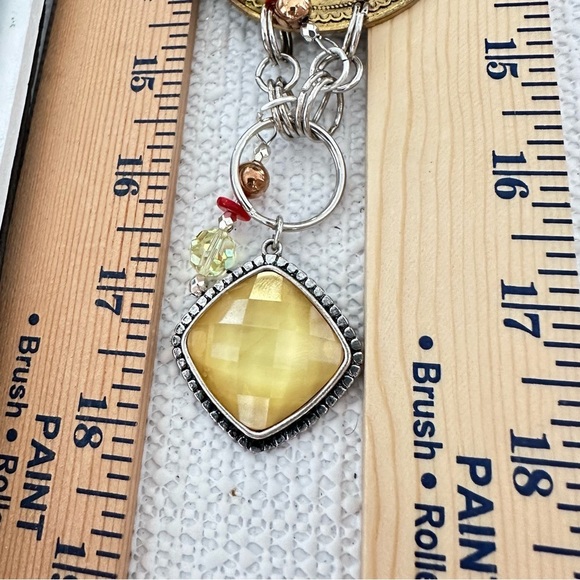 OOAK Assemblage Art Gold & Silver Medallion Pedant Necklace Handmade Steampunk - Picture 14 of 16